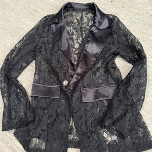 Black Lace Women's Blazer